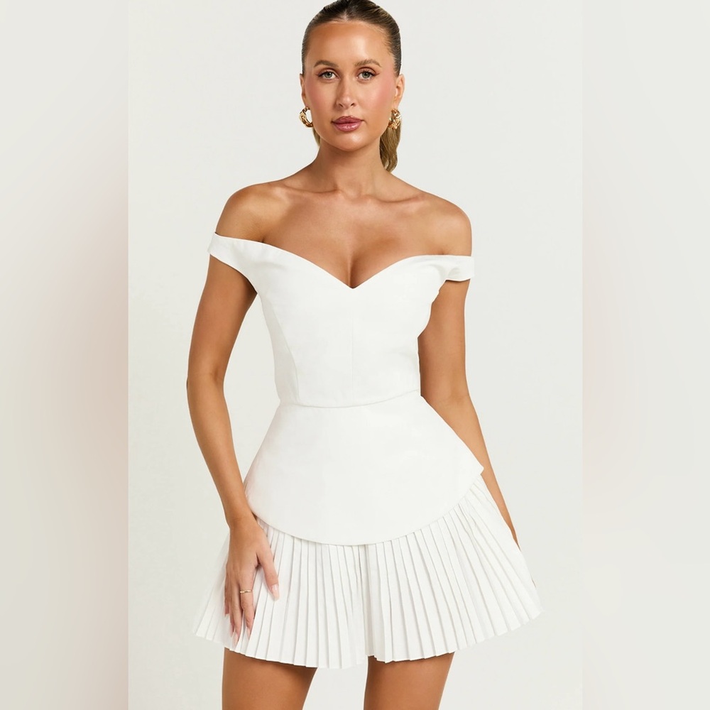 Showpo Off-Shoulder White Mini Dress